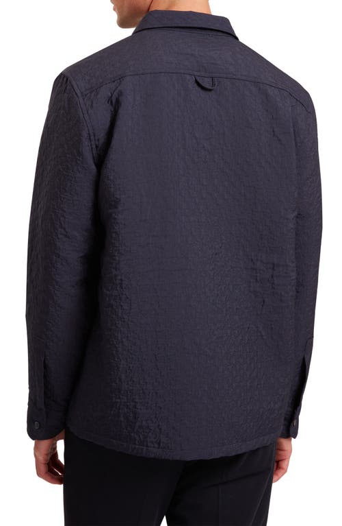 Ted Baker Gentil Jacquard Shirt Jacket In Blue