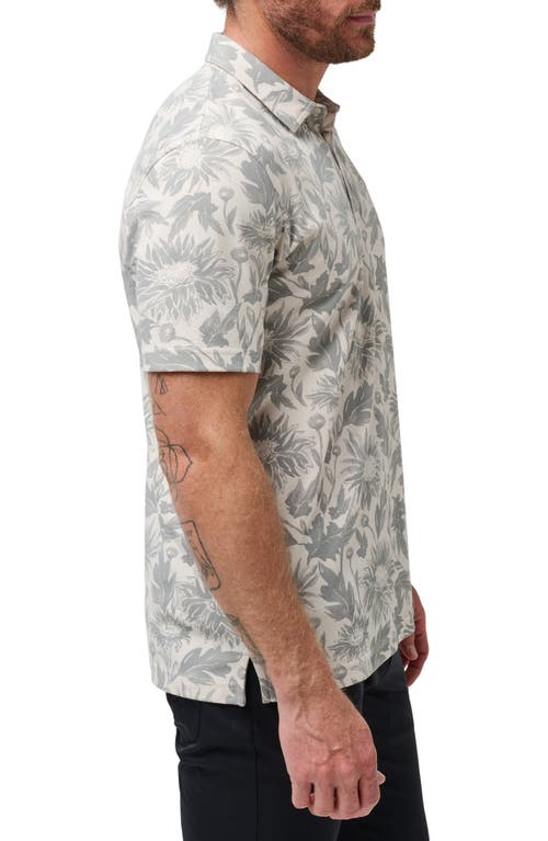 Travismathew Sandstone Print Polo In Moonbeam