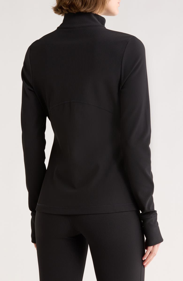 Z by Zella Perform Rib Jacket, Alternate, color, Black