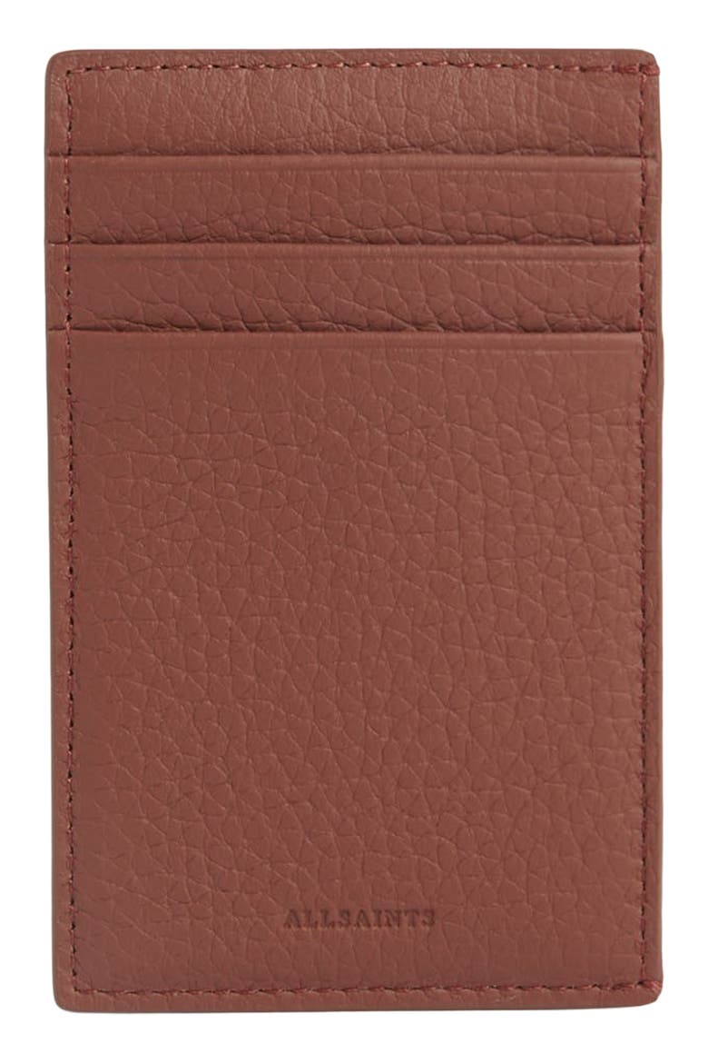 Anabel Leather Card Case, Main, color, CHERRY
