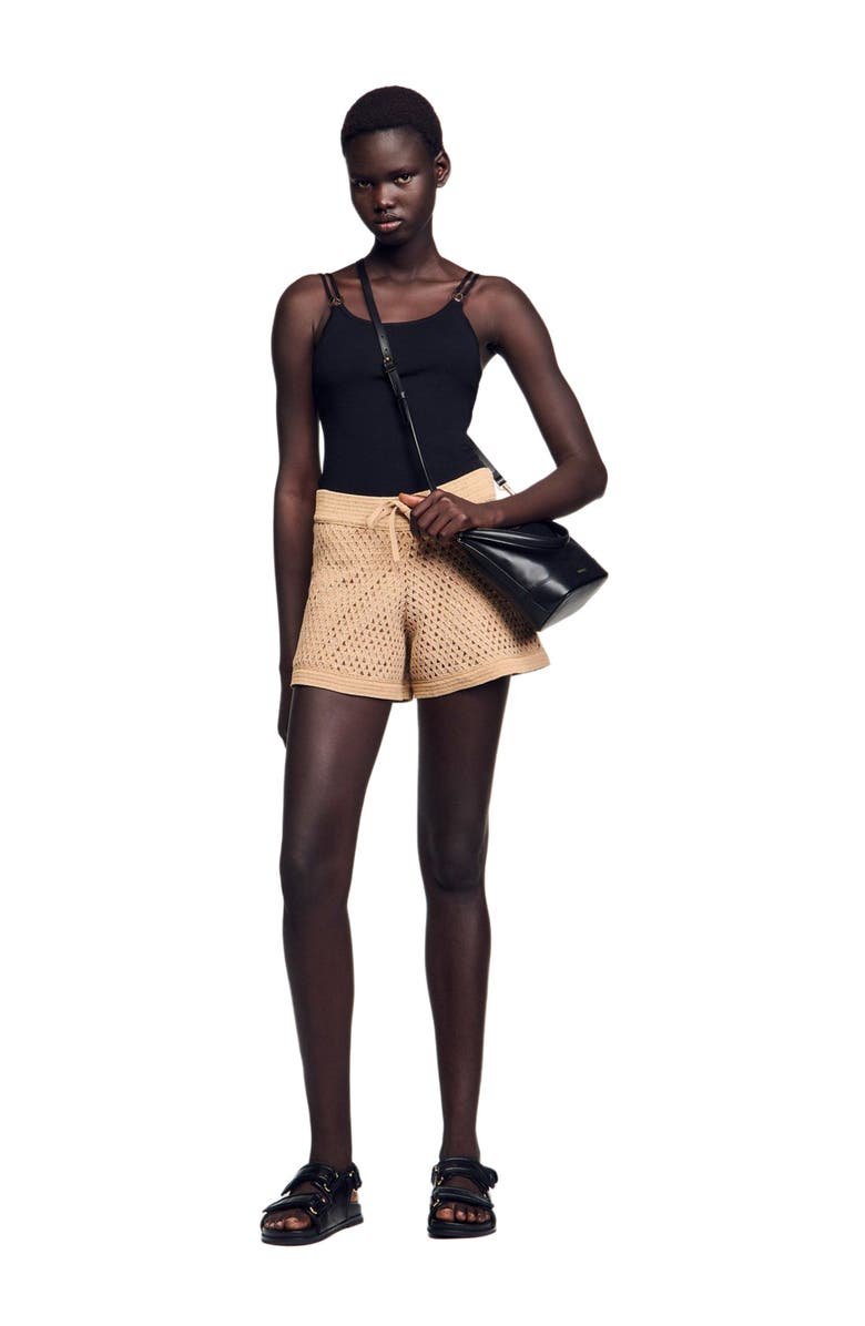 SANDRO Jewellery detail knit leotard, Alternate, color, 