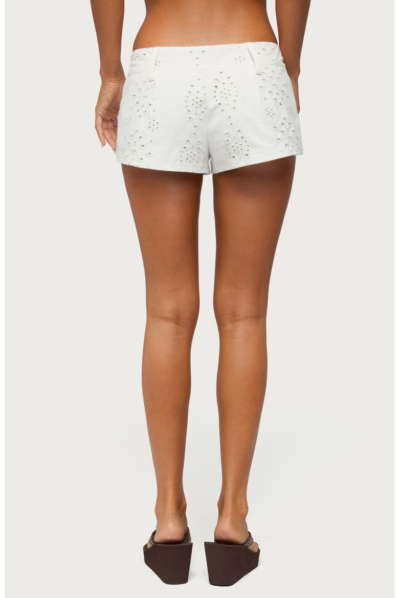 Wynell Cotton Eyelet Shorts, Alternate, color, WHITE