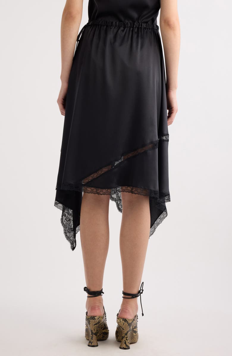Dries Van Noten Lace Trim Stretch Silk Handkerchief Skirt, Alternate, color, 