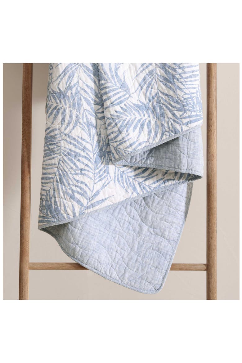 Palmday Cotton Quilt & Sham Set, Alternate, color, BLUE CANAL