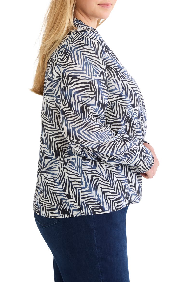 Inked Lines Shirt, Alternate, color, INDIGO MULTI