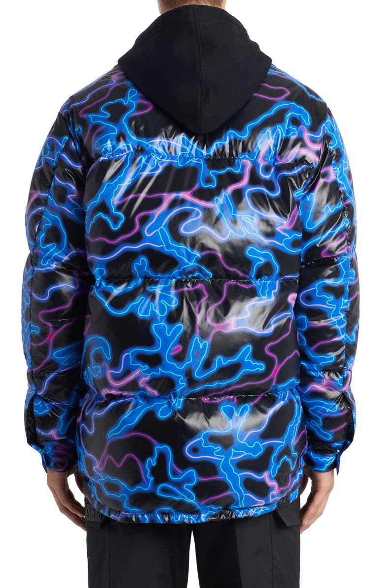 Valentino Garavani Valentino Neon Camou Puffer Jacket, Alternate, color, 