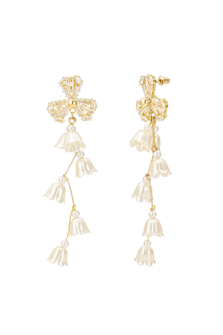 Soiree Crystal Drop Earrings, Main, color, Gold