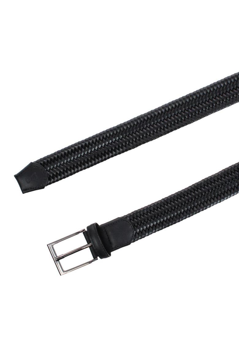 Big and Tall Andres Classic 35MM Leather Stretch Dress Belt, Alternate, color, Black