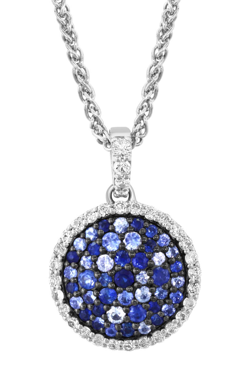 EFFY Sterling Silver Sapphire Pendant Necklace, Alternate, color, Blue