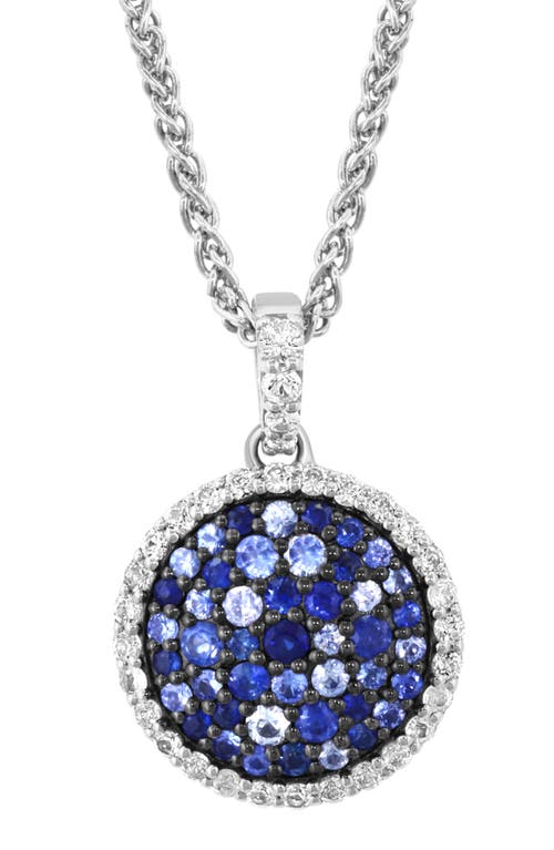 Effy Sterling Silver Sapphire Pendant Necklace In Blue