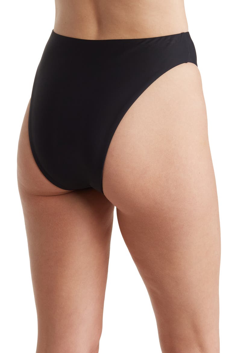 Vitals Kimmy High Waist Bikini Bottoms, Alternate, color, BLACK