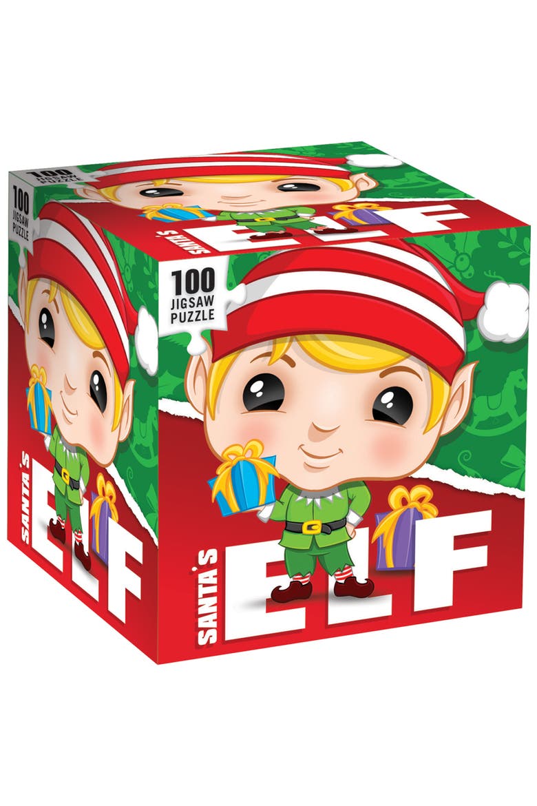 Santa's Elf 100 Piece Jigsaw Puzzle, Main, color, Multicolor