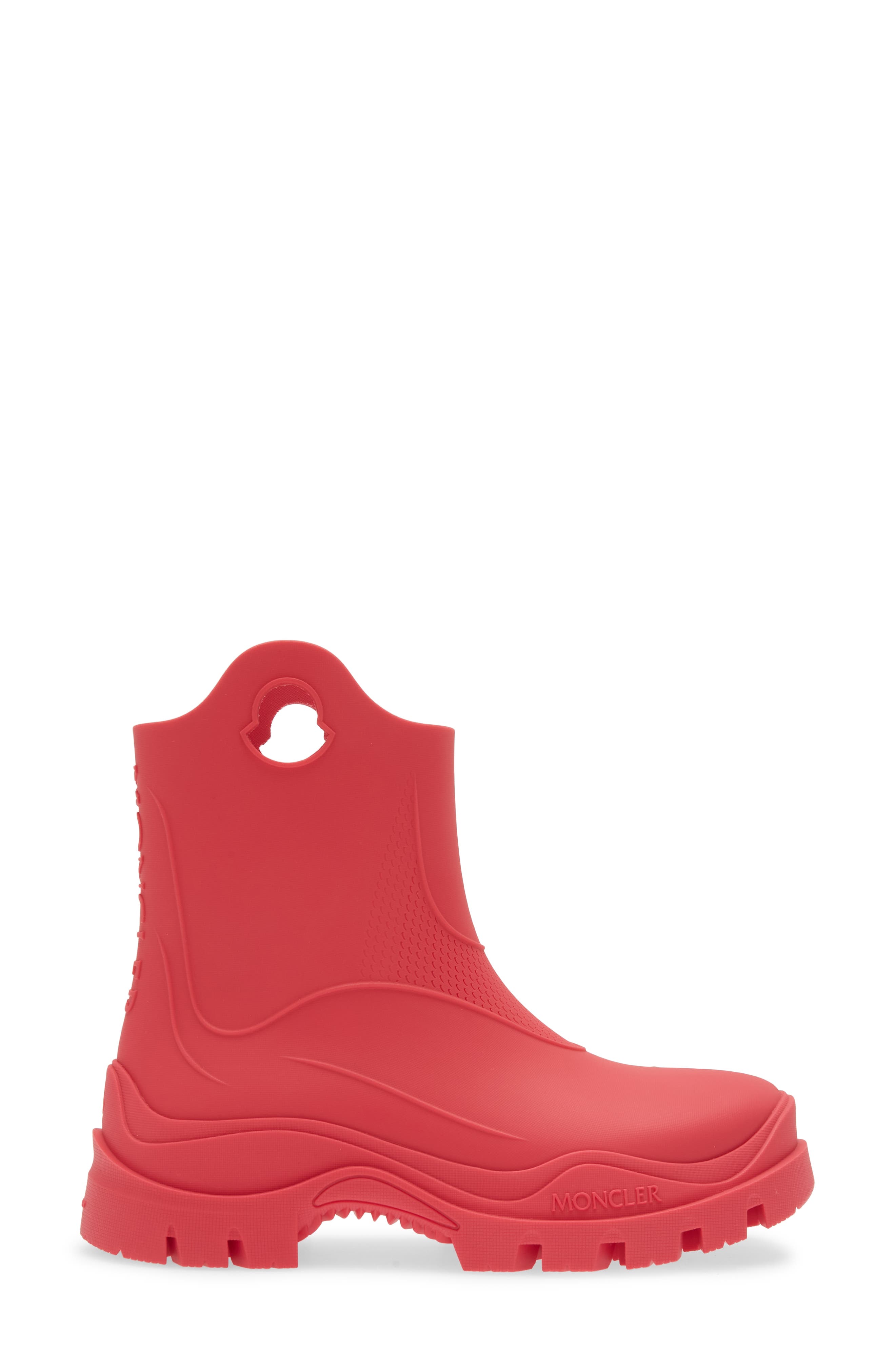 Moncler Misty Waterproof Rain Boot, Alternate, color, Dark Pink