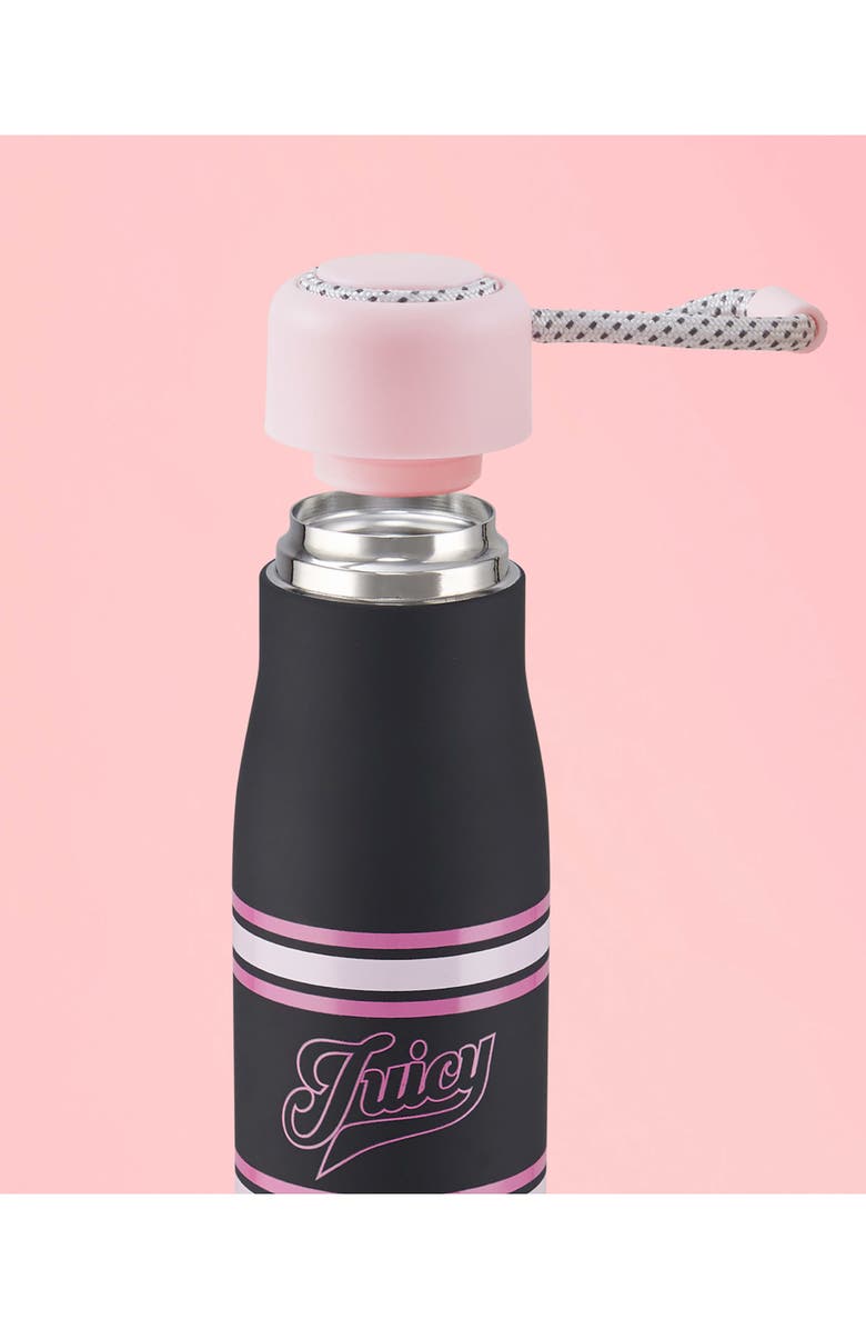 Juicy Couture 17-Ounce Stainless Steel Water Bottle, Alternate, color, Varsity Logo Black