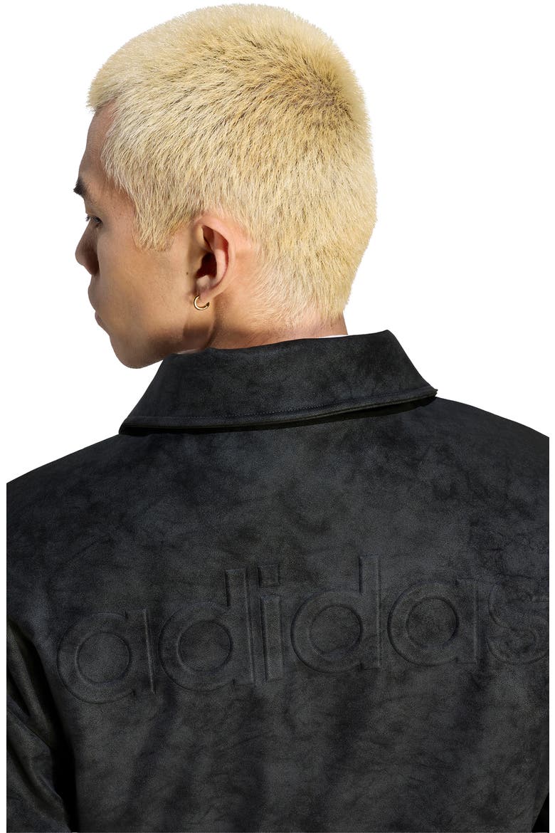 Faux Leather Bomber Jacket, Alternate, color, UTILITY BLACK