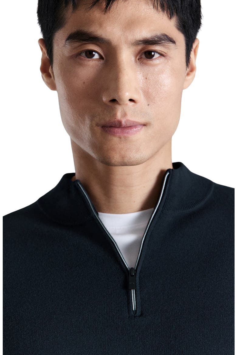Comfort Quarter Zip Sweater, Alternate, color, NAVY