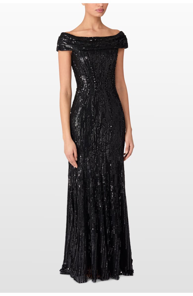 Jenny Packham Nile Dress, Alternate, color, Liquorice