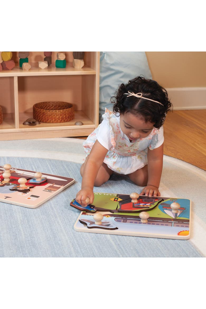 Kaplan Jumbo Knob Puzzles - Set of 7, Alternate, color, Multicolored