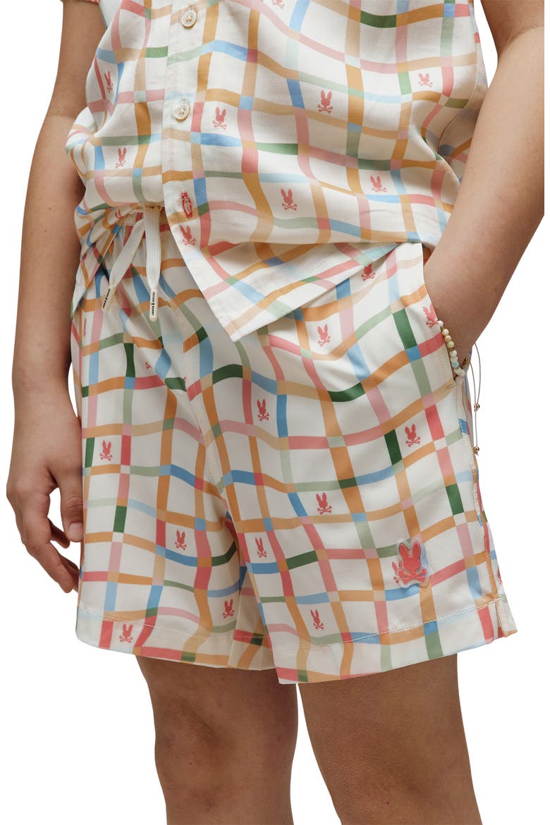 Kids' Atlas Bunny Print Swim Trunks, Alternate, color, PRISTINE