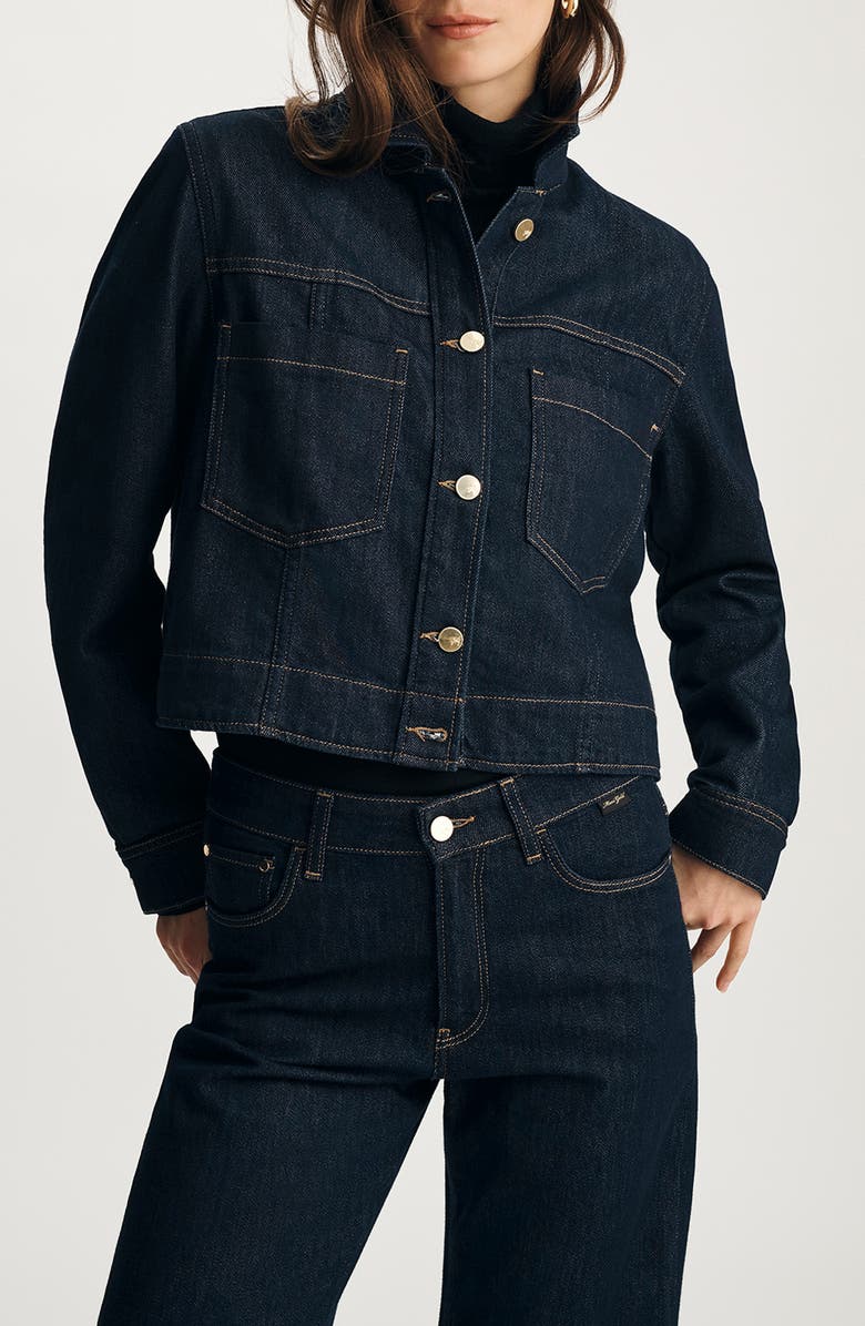 Mavi Jeans Tanya Crop Stretch Denim Jacket, Main, color, 