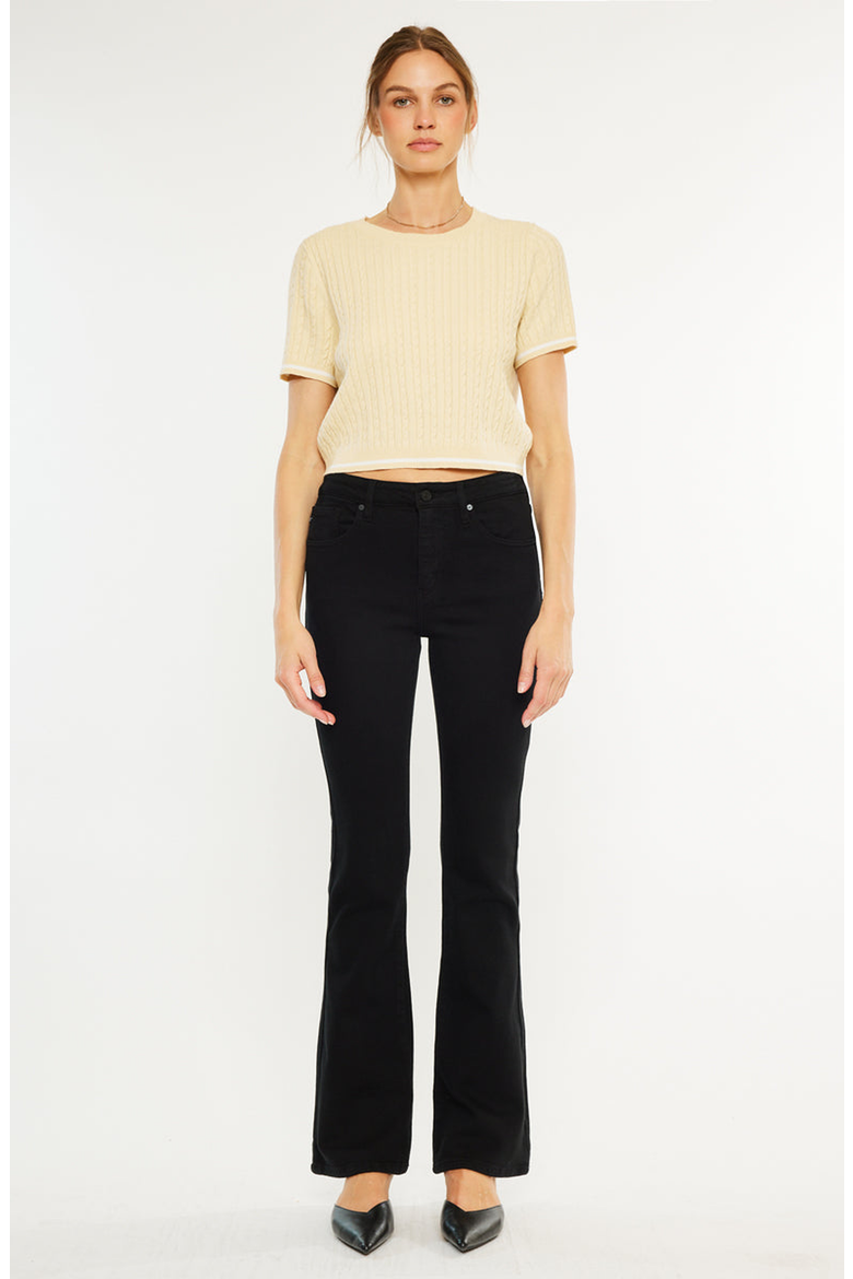 Paulina High Rise Bootcut Jeans, Alternate, color, Black