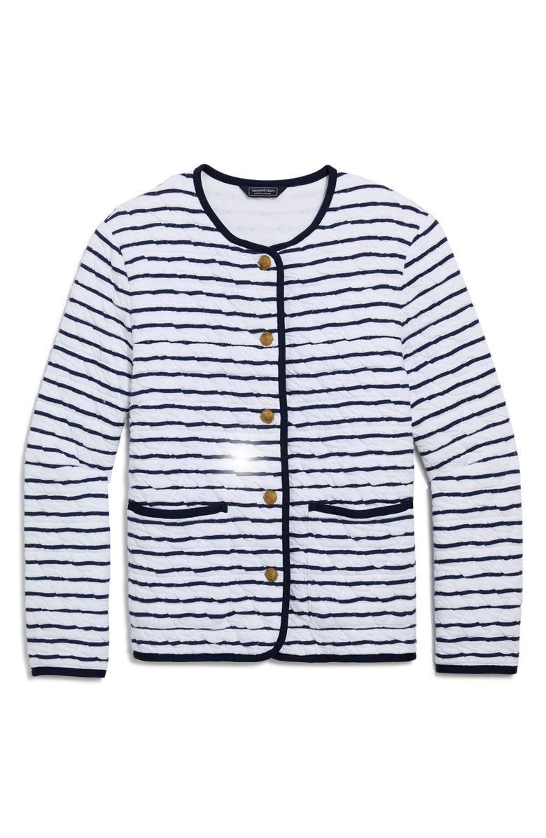 vineyard vines Stripe Quilted Jacket, Alternate, color, Stripe Nautical Navy