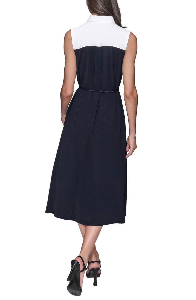 Twill Sleeveless Midi Dress