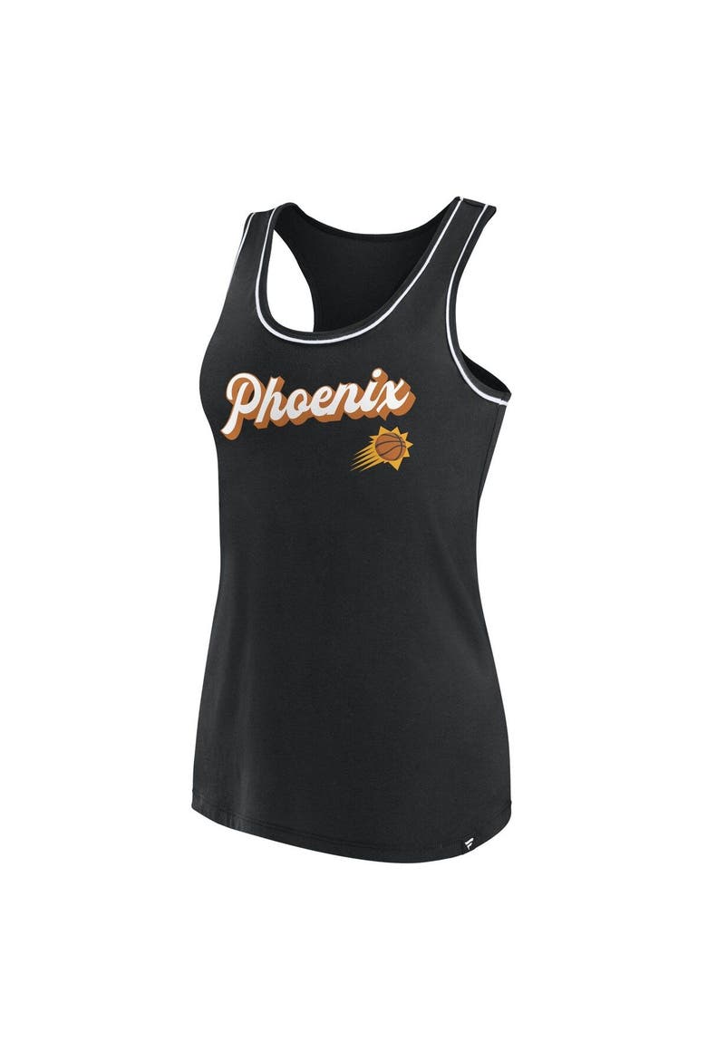Women's Fanatics Branded Black Phoenix Suns Wordmark Logo Racerback Tank Top, Alternate, color, Black