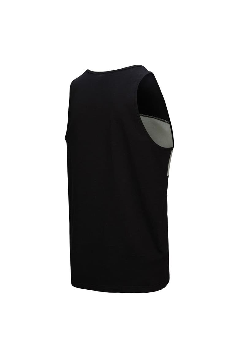 Men's Mitchell & Ness Black Oakland Raiders Retro Colorblock Tank Top, Alternate, color, Black