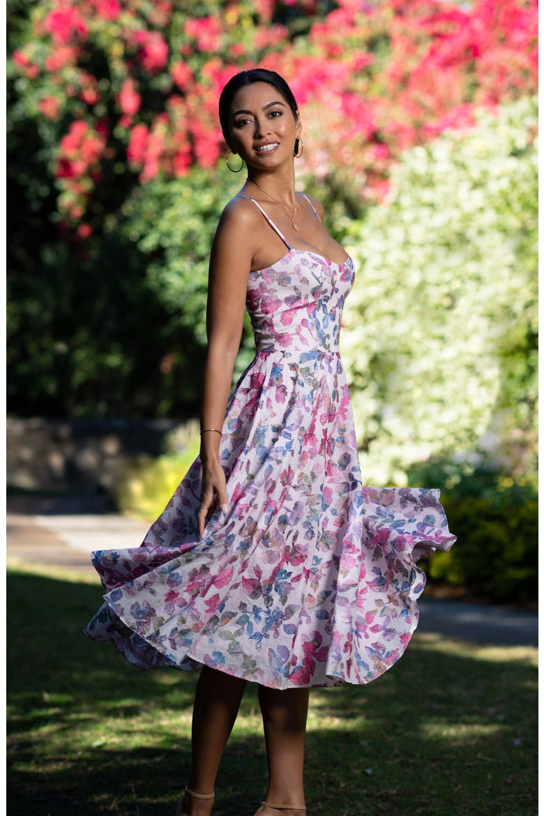 Pearl Floral Cotton Dress, Alternate, color, SOFT PINK MULTI