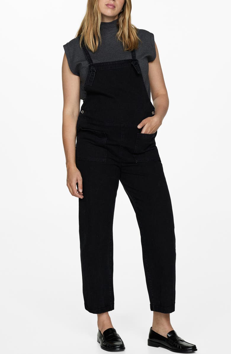 MANGO Denim Maternity Overalls, Main, color,