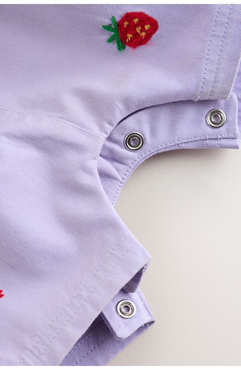 NEXT Embroidered Overalls & Bodysuit Set, Alternate, color, Purple