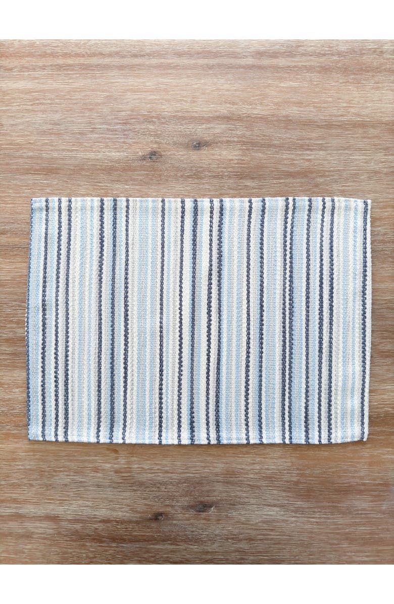 Anaya Yacht Stripe Indoor Outdoor Placemat, Alternate, color, 