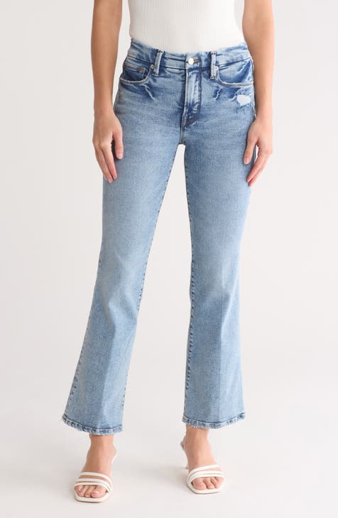 Good Distressed Bootcut Jeans (Regular & Plus)