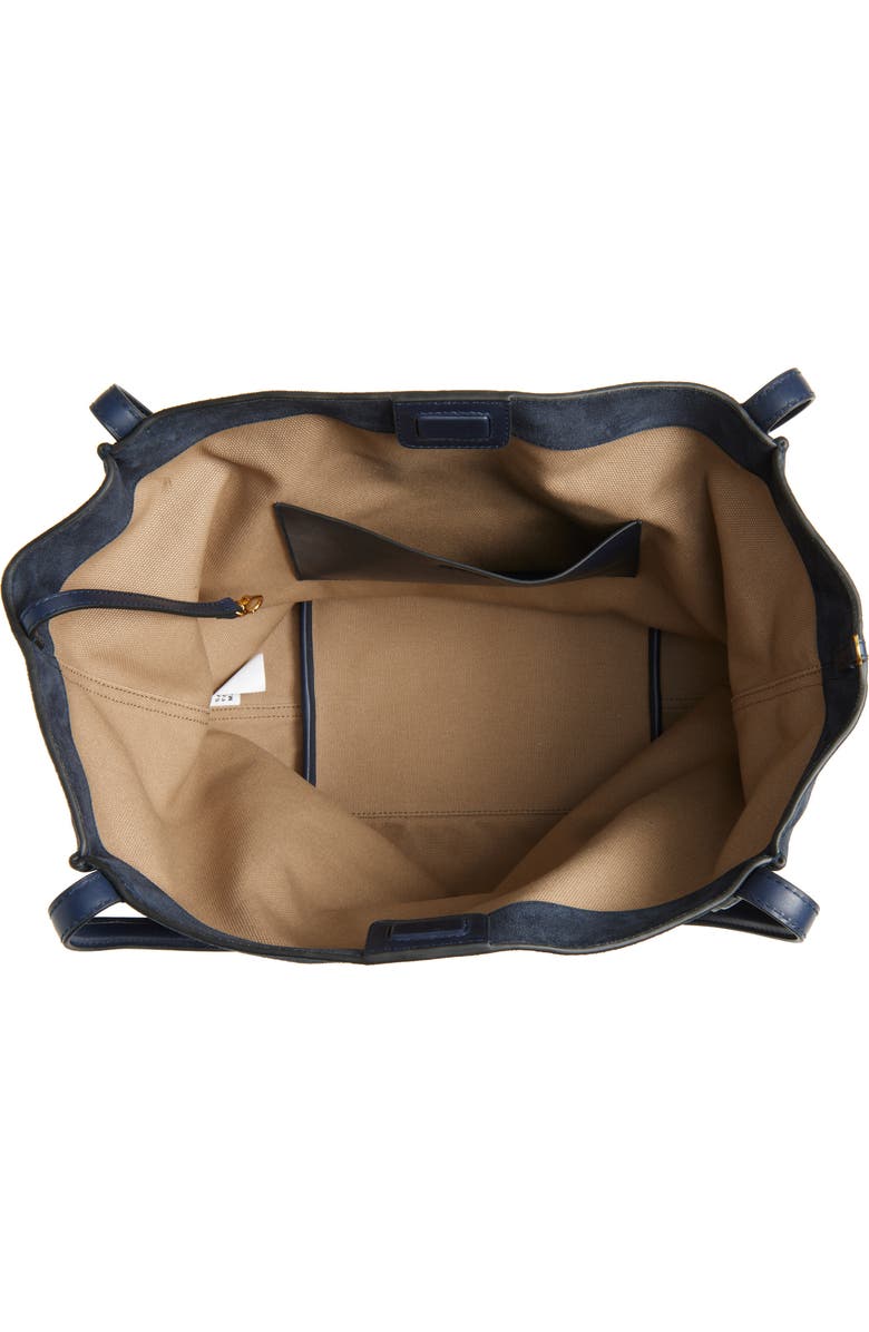 Madewell The Suede Shopper Tote, Alternate, color, Deep Indigo