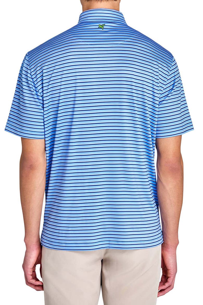 Regular Fit Stripes Recycled Performance Golf Polo, Alternate, color, LT BLUE