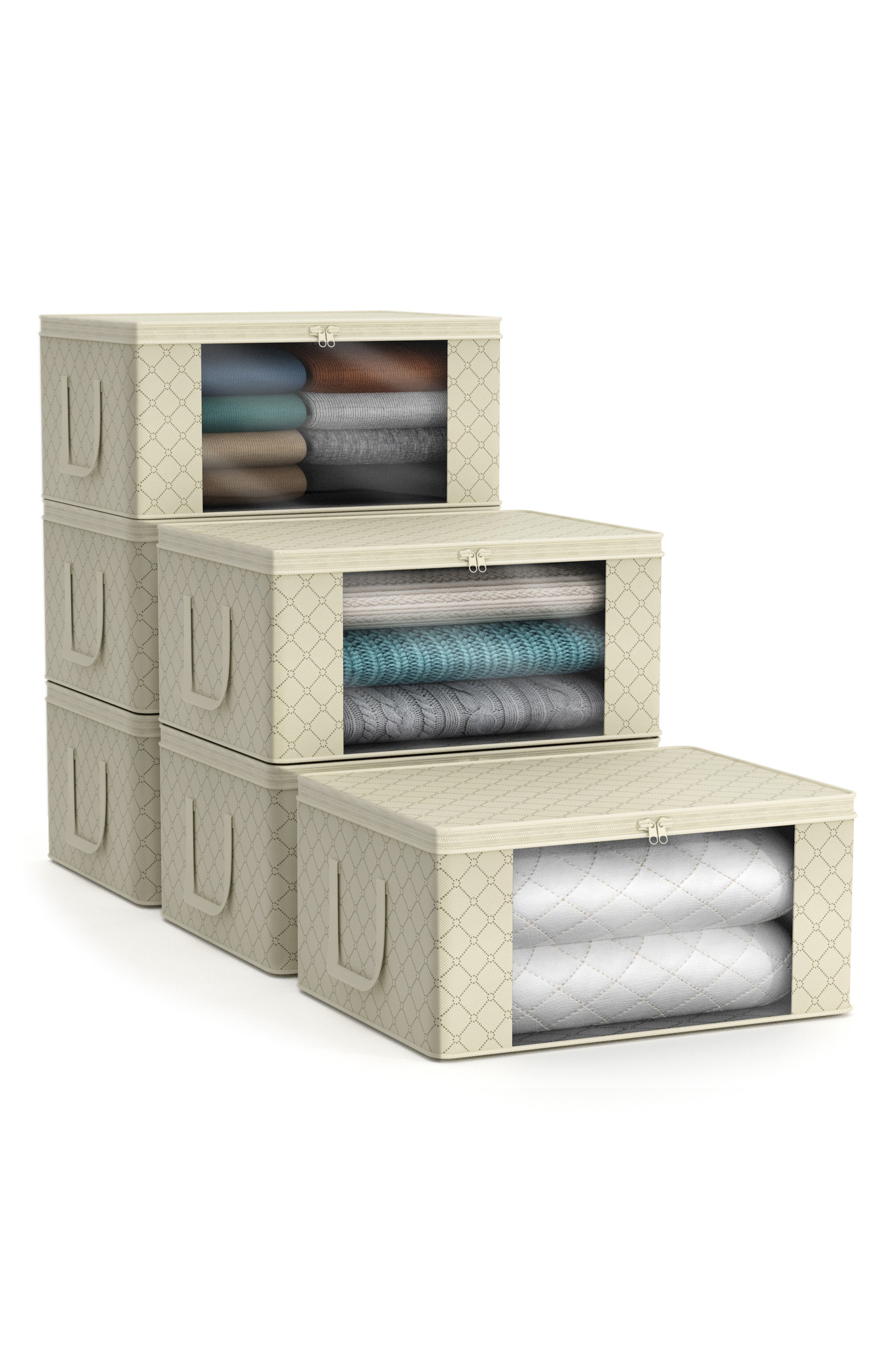 6-Pack Foldable Storage Bins