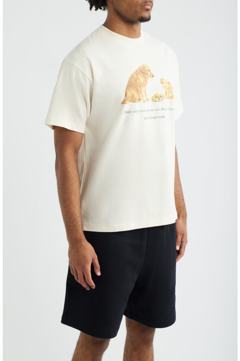 Connections Graphic Cotton T-Shirt, Alternate, color, CREAM