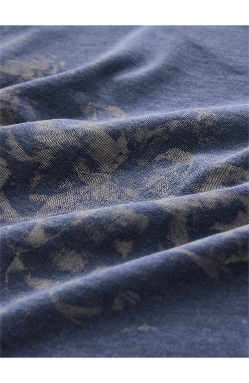 John Varvatos Raw Edge Graphic Organic Cotton T-shirt In Blue