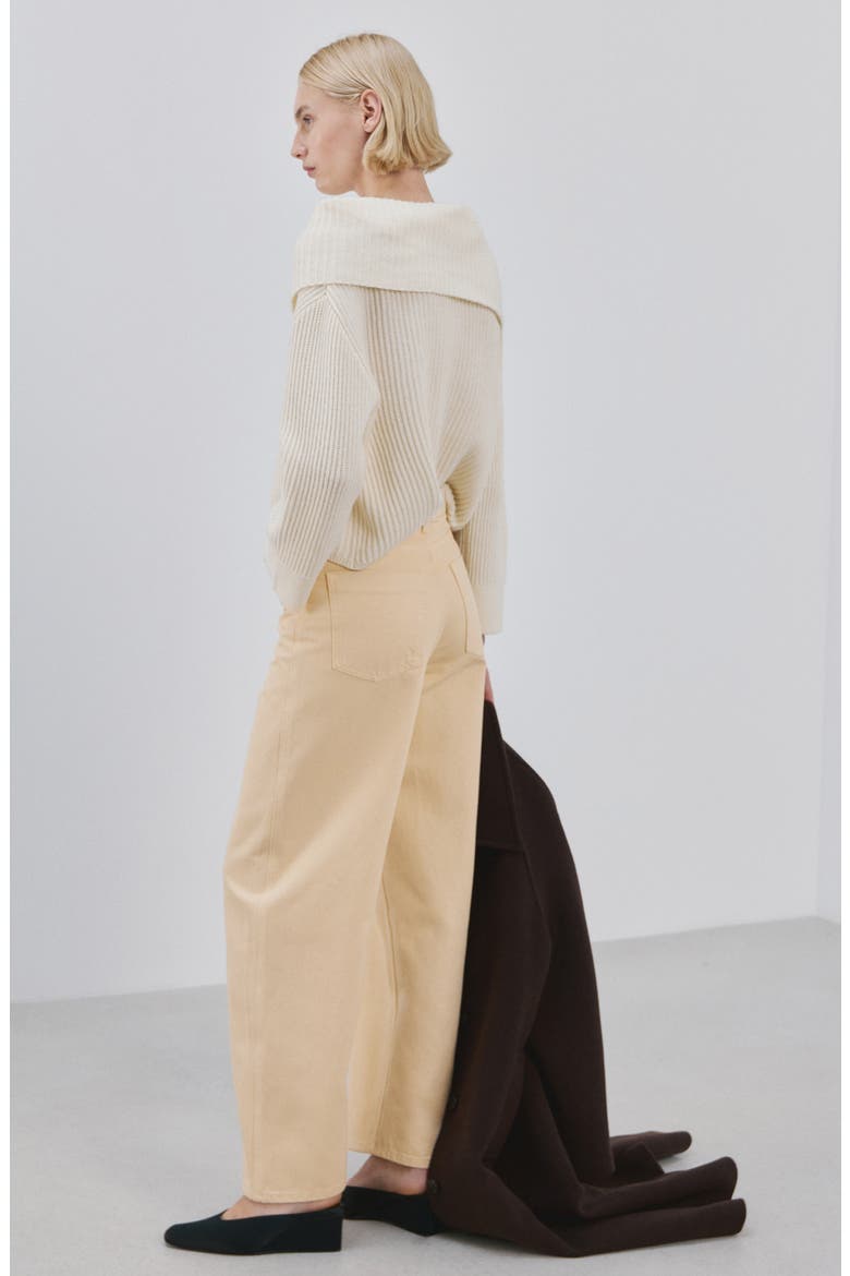 Mid Rise Balloon Jeans, Alternate, color, VANILLA