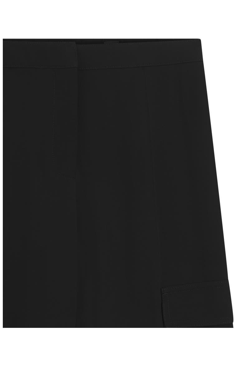 Tianamia Wide Leg Crepe Cargo Pants, Alternate, color, BLACK