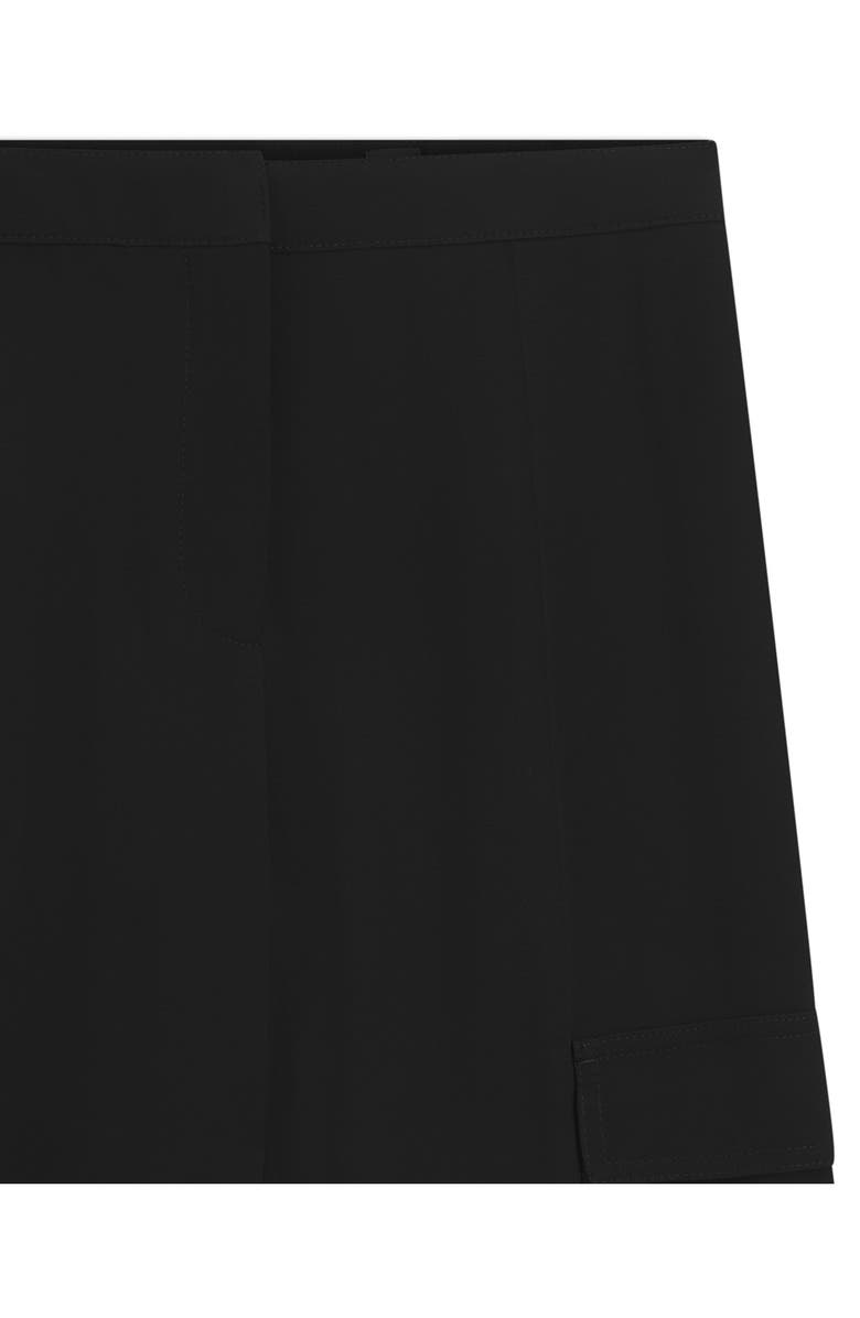 BOSS Tianamia Wide Leg Crepe Cargo Pants, Alternate, color, Black