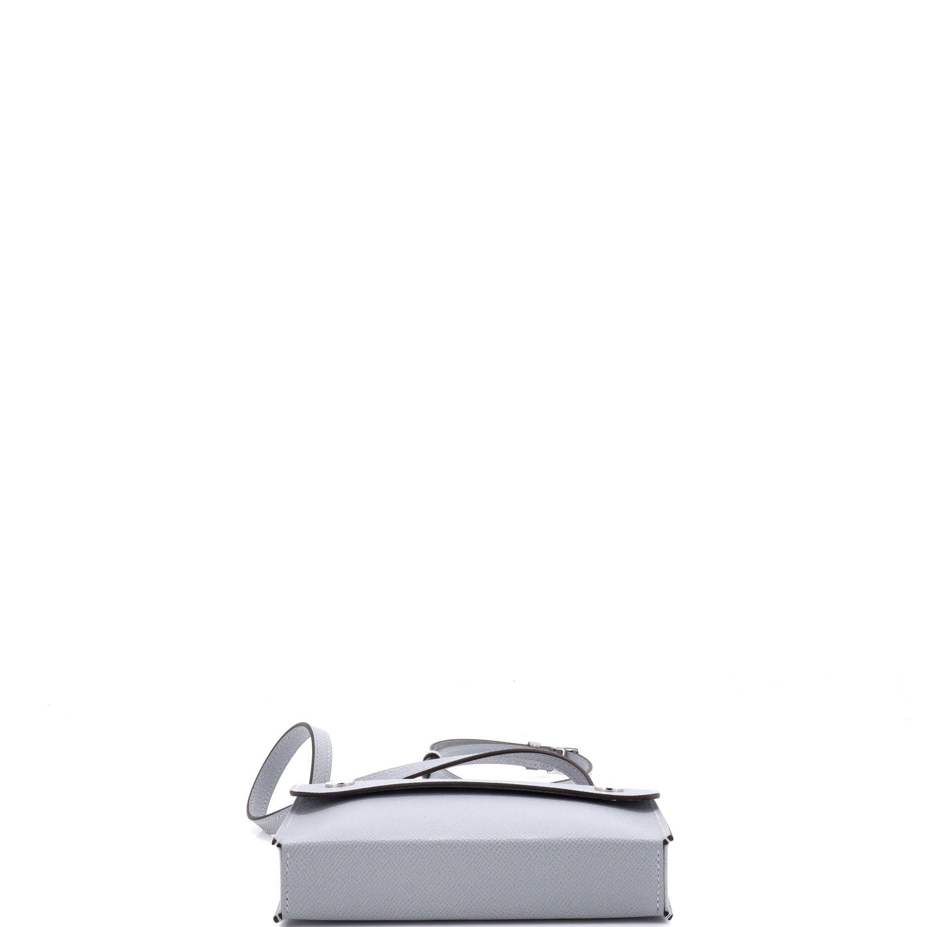 Pre-Owned Hermes Hermesnap Wallet Bag Epsom, Alternate, color, Gris Pantin