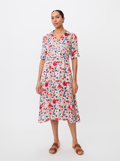 Masai Copenhagen Collared Midi Shirt Dress in Poinsettia at Nordstrom, Size Small