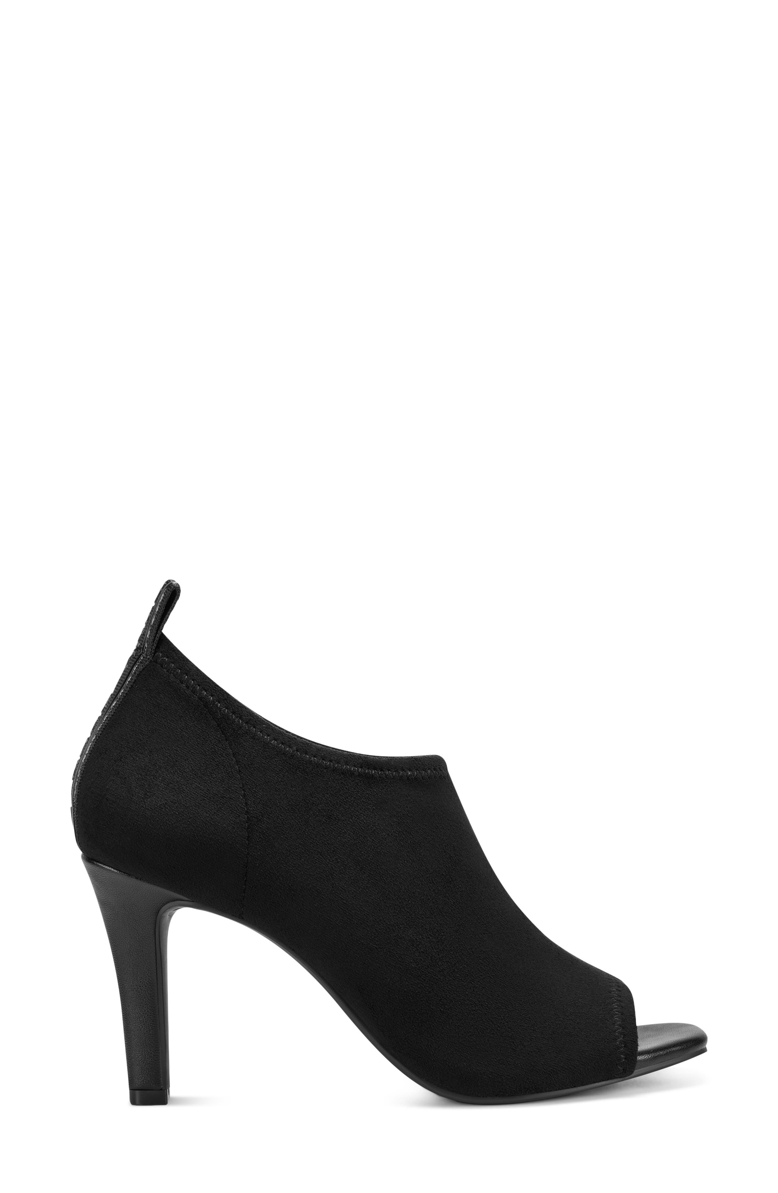 Brynna Open Toe Bootie, Alternate, color, BLACK
