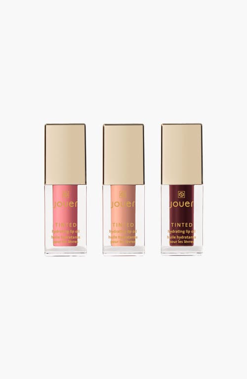 Jouer Cosmetics The Lip Edit Deluxe Tinted Lip Oil Trio $54 Value in Rêve/bardot/bordeaux at Nordstrom