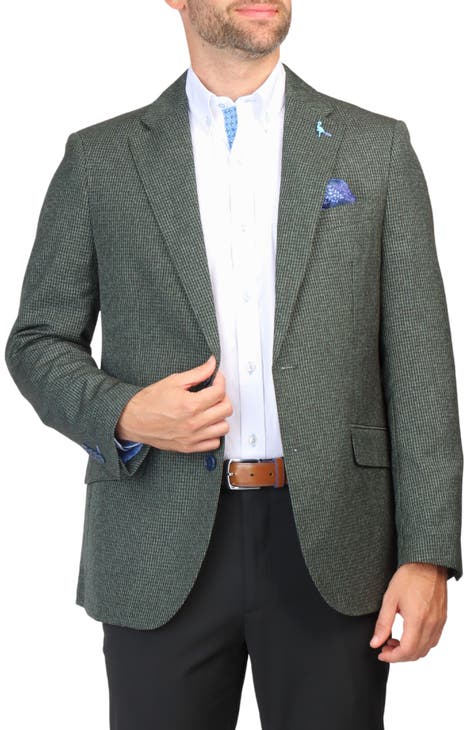 Micro Heathered Check Sport Coat