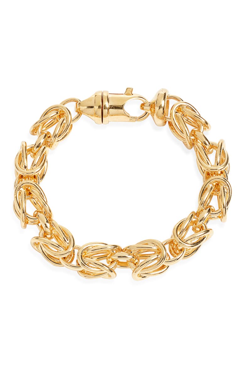 Byzantine Chain Bracelet, Main, color, GOLD