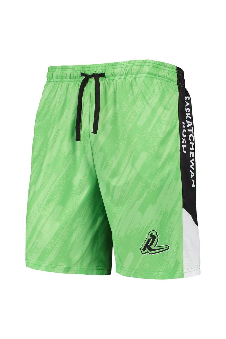 Men's FOCO Green Saskatchewan Rush Static Mesh Shorts, Alternate, color, Green