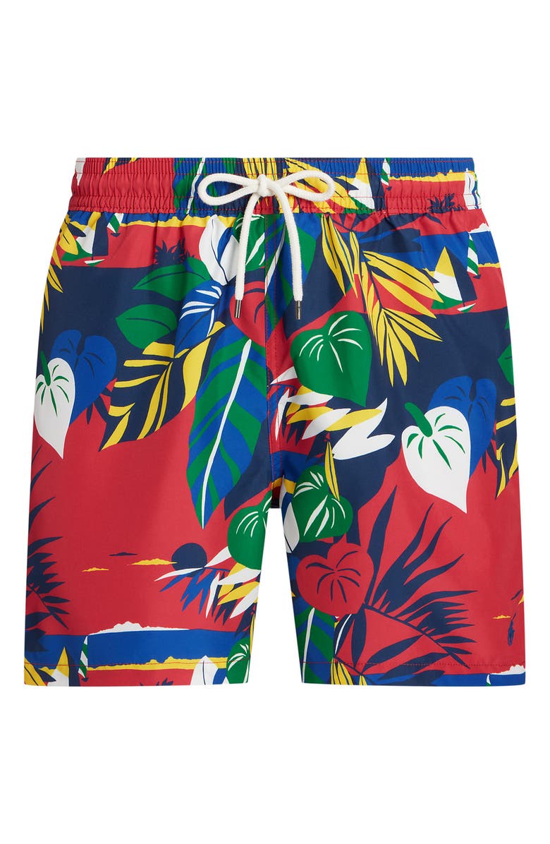 Polo Ralph Lauren Traveler Swim Trunks, Alternate, color, Deco Tropical Seascape